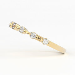 2-Prong Stackable Ring Wedding Band
