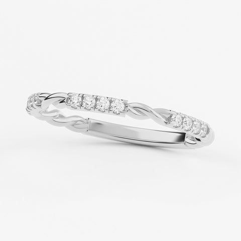 2-Prong Twist-Rope Stackable Ring Wedding Band