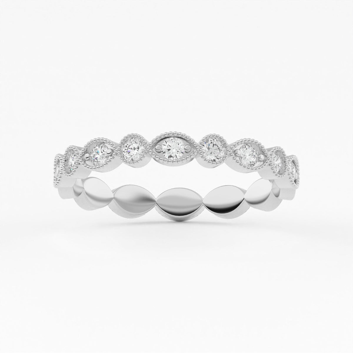 Petite Pave Lab Grown Diamond Stackable Wedding Band