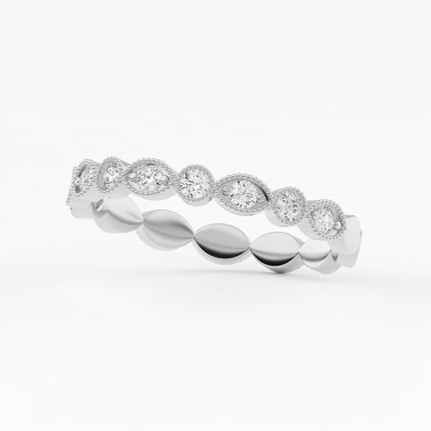 Petite Pave Lab Grown Diamond Stackable Wedding Band