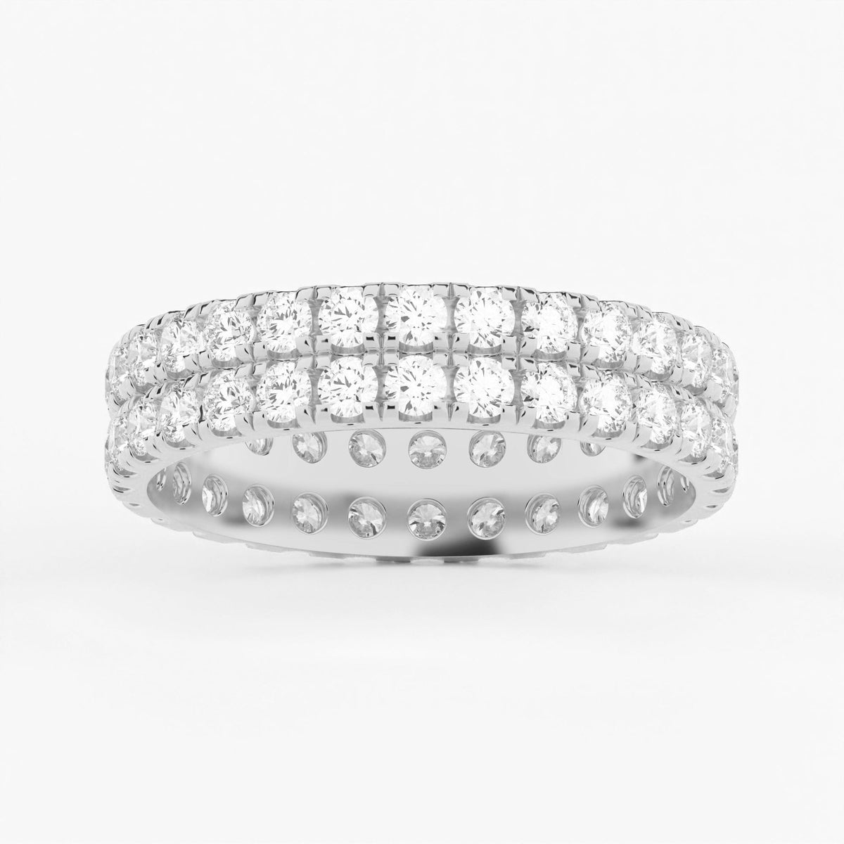 Double Raw Full Eternity Lab Grown Diamond Ring