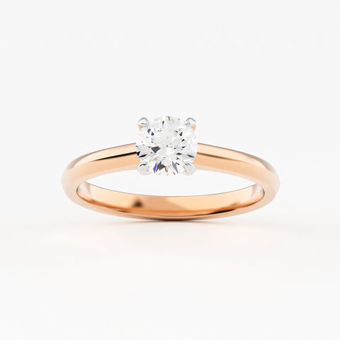 2.0mm Petite  Solitaire Engagement Ring