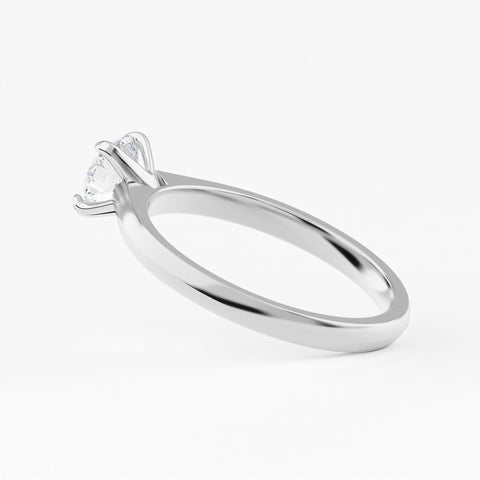 2.0mm Petite  Solitaire Engagement Ring