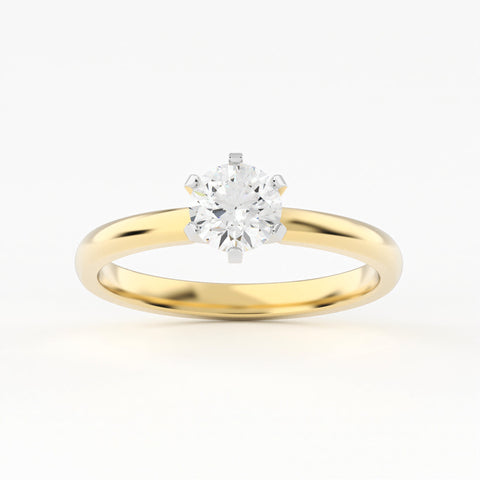 2mm Comfort Fit 6 Prong Solitaire Engagement Ring