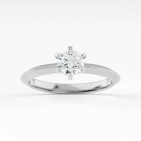 2mm Knife Edge 6 Prong Solitaire Engagement Ring