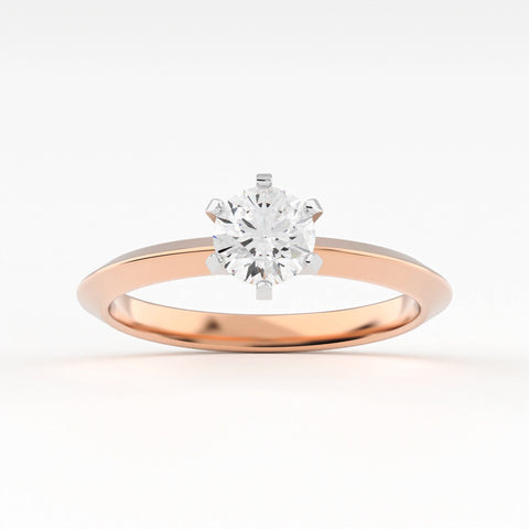 2mm Knife Edge 6 Prong Solitaire Engagement Ring