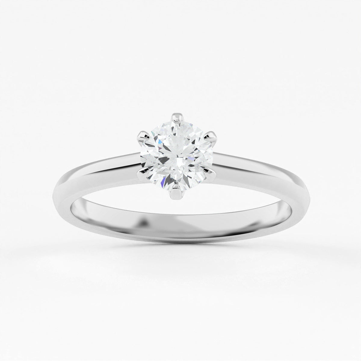 2.0mm Petite 6 Prong Solitaire Engagement Ring