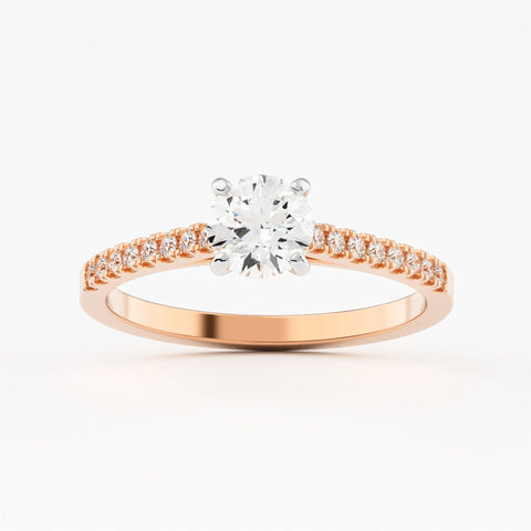 Petite Pave Cathedral  Engagement Ring