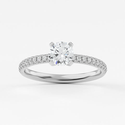 Petite Pave Lab Grown Diamond Engagement Ring