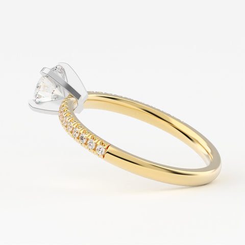 Petite Pave Lab Grown Diamond Engagement Ring