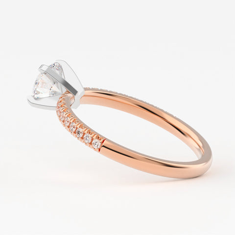 Petite Pave Lab Grown Diamond Engagement Ring