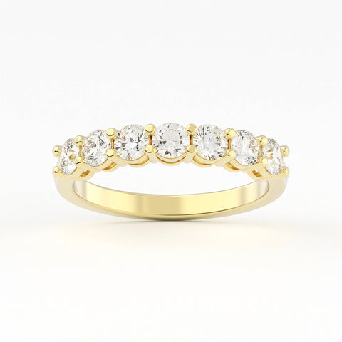 Round Seven Stone Diamond Ring 