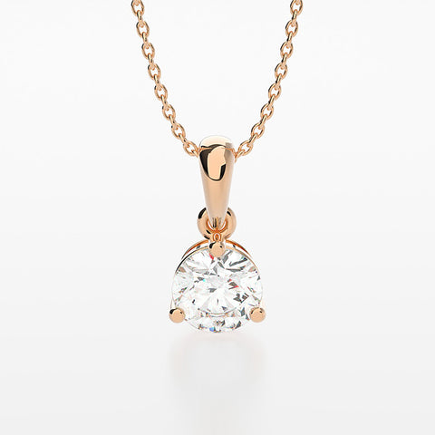 3-Prong Martini Solitaire Pendant