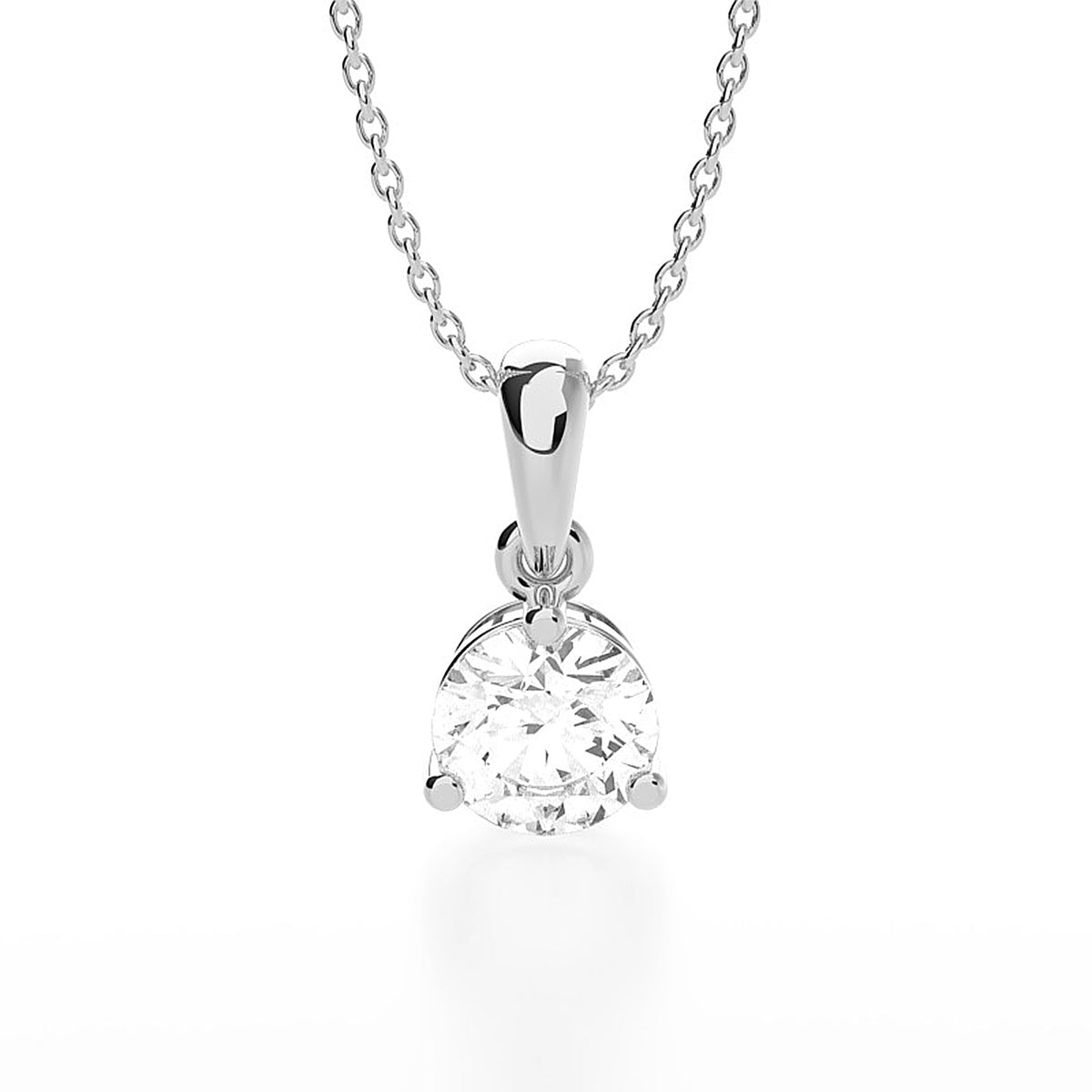 3-Prong Martini Solitaire Pendant