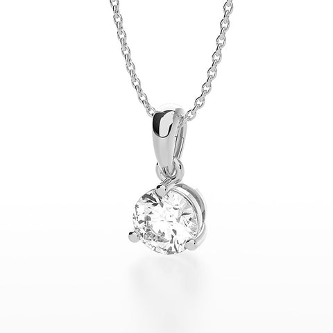 3-Prong Martini Solitaire Pendant