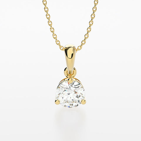 3-Prong Martini Solitaire Pendant